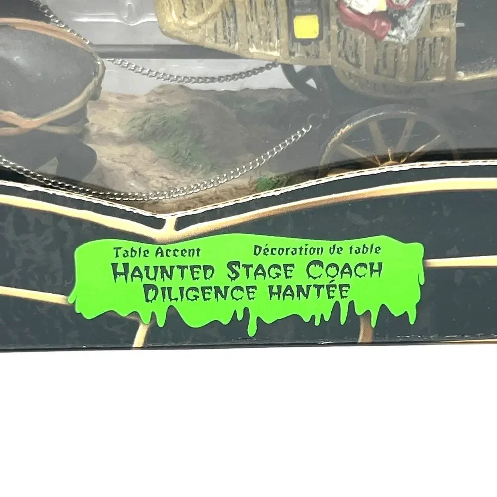 Vintage Lemax Spooky Town Haunted Stage Coach 73607 Halloween Decor 2007 W/ Box